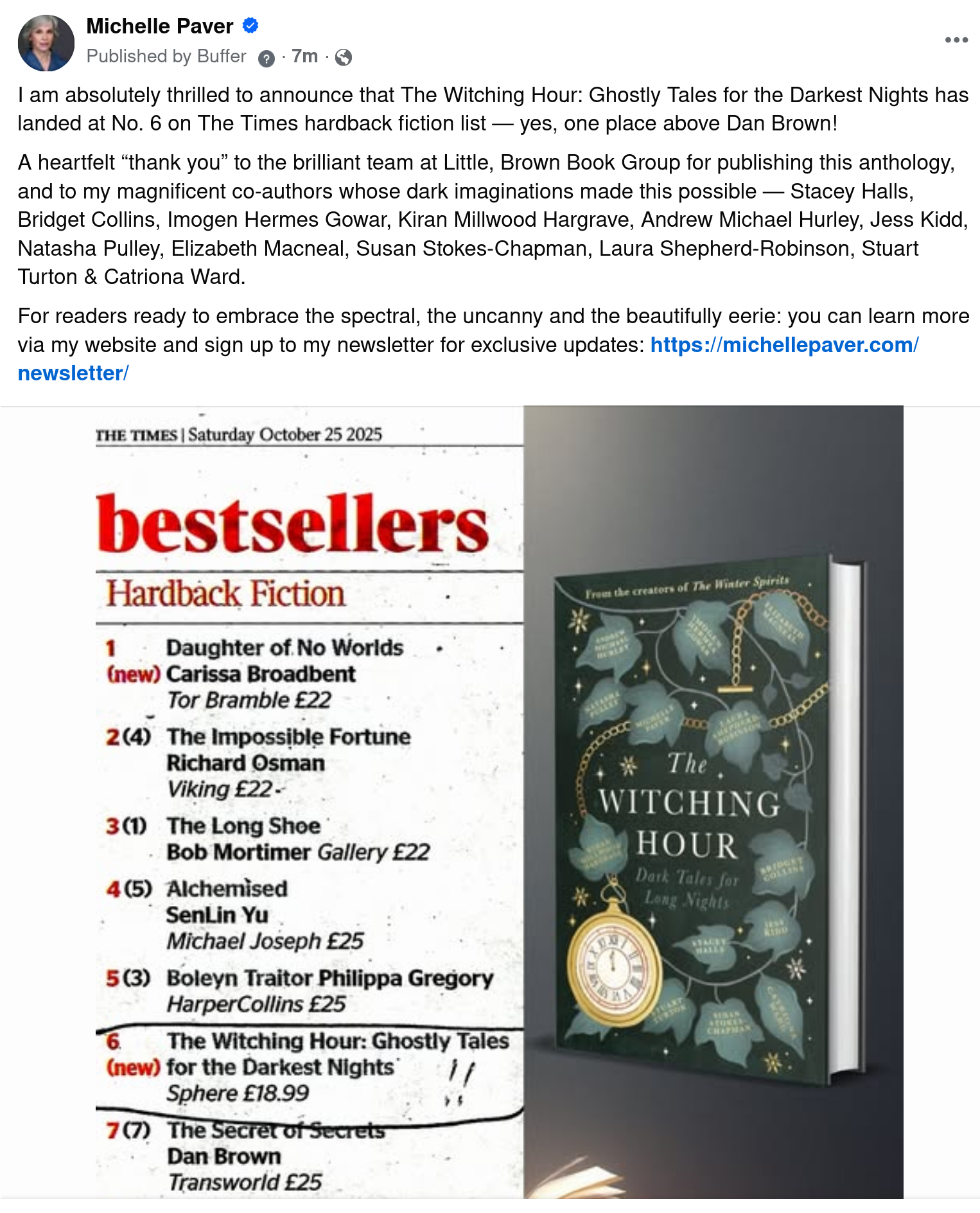 Screenshot 2025-10-28 at 11-45-15 (20 ) Michelle Paver - I am absolutely thrilled to announce that The... Facebook